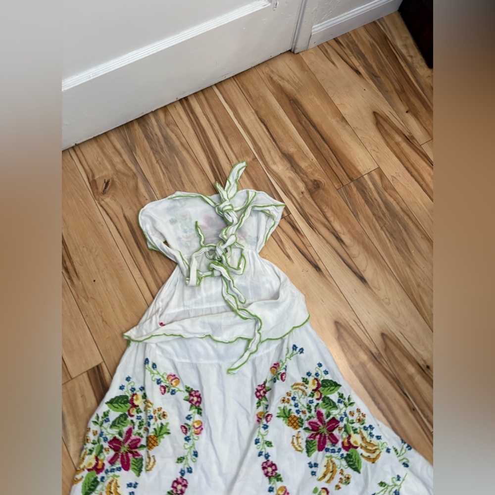 farm rio Tropical Romance Off White Maxi Dress - Picture 6 of 10